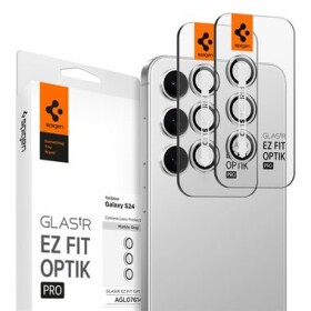 Spigen Glass TR EZ Fit Optik Pre ochranné sklo na fotoaparát pre Samsung Galaxy S24 2ks sivá (AGL07614)