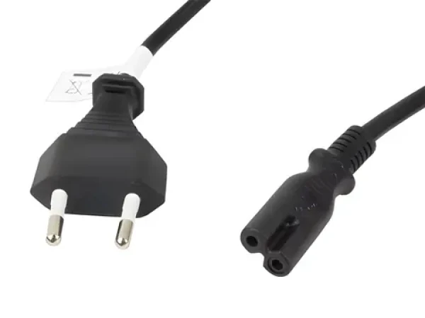 Lanberg Napájací kábel CEE7/16 - IEC C7 čierny / Napájací kábel / 3 m / VDE (CA-C7CA-11CC-0030-BK)