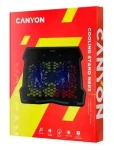 Canyon NS-03 čierna / Chladiaci podstavec pre notebook / 10-15.6" / 2x ventilátor / LED podsvietenie (CNE-HNS03)