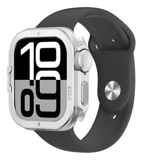 AmazingThing Titan Pre strieborná / Ochranný kovový kryt / Apple Watch 11 46 mm / hliníkový