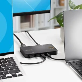 StarTech USB-C KVM prepínač / KVM prepínač / 4K 60Hz / USB-C / 100W PD Pass-Through (C2-H46-UC2-PD-KVM)