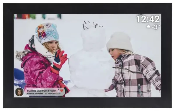 Denver PFF-1504B čierna / digitálny fotorámik / Wi-Fi / Micro SD / 1920 x 1080 px (dpff1504b)