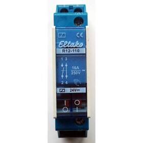 Eltako R12-110-24V DC spínacie relé, 24 V, 8 A, 1 spínací, 1 rozpínací, 1 ks; 22110055