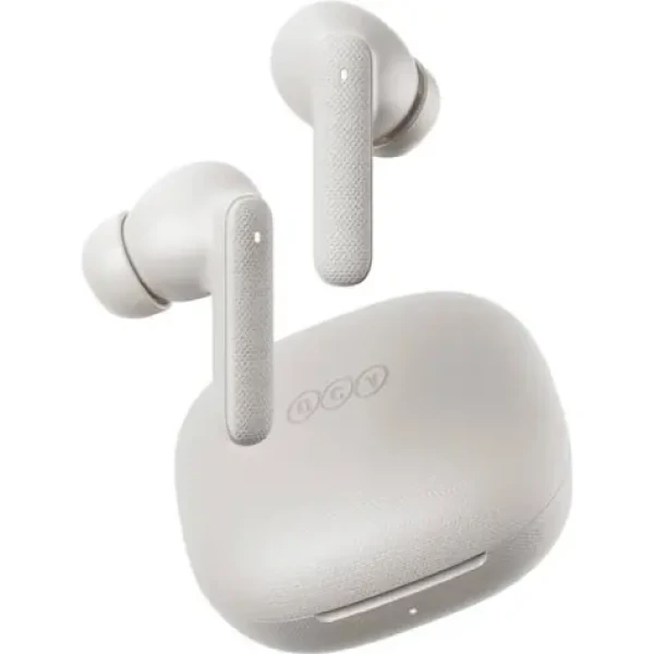 QCY Buds T43 biela / Bezdrôtové slúchadlá / TWS / ANC / mikrofón / Bluetooth 5.3 / IPX4 / s dobíjacím boxom (T43 white)