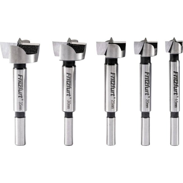 FRITZFURT 2800-3205 sada Forstnerových vrtákov 6-dielna 15 mm, 20 mm, 25 mm, 30 mm, 35 mm Celková dĺžka 200 mm valcová stopka 1 sada; 2800-3205