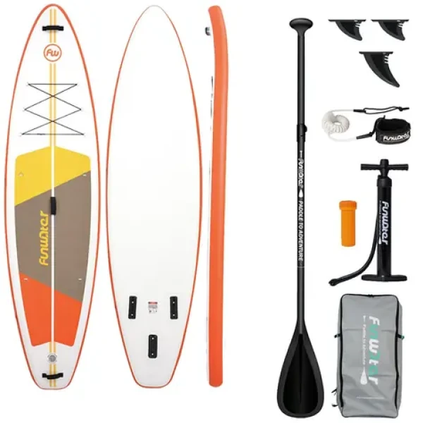 FunWater Nafukovací Paddleboard SUPFW69B 335cm oranžovo-biela / príslušenstvo (SUPFW69B)