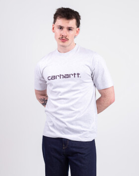 Carhartt WIP S/S Script T-Shirt Ash Heather/Cozy Purple S