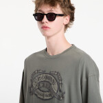 Tričko C.P. Company 20/1 Jersey Short Sleeve Boxy Logo T-Shirt Gunmetal L
