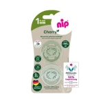 NIP Cherry NATURE line Cumlík kaučuk veľkosť 1 (0-6m) zelená/zelená 2ks (NIP38877-51)