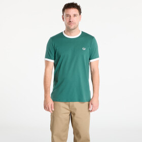 Tričko FRED PERRY Ringer T-Shirt Sport Green/ Snow White XL