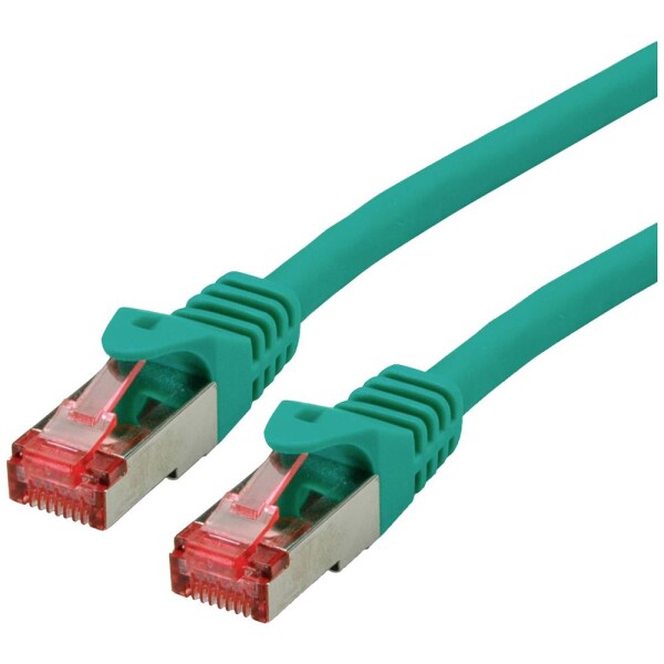 Roline 21.15.2633 RJ45 sieťové káble, prepojovacie káble CAT 6 S/FTP 3.00 m zelená dvojžilový tienený, bez halogénov, samozhášavý 1 ks; 21.15.2633