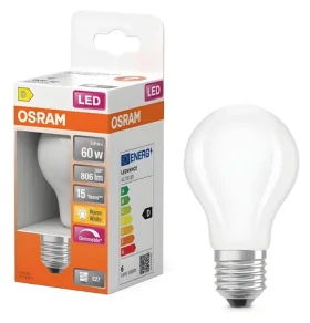 OSRAM LED Classic A60 / Žiarovka / E27 / 5,9 / 7,5 W / 806lm / 2700K / DIM (4099854465079)