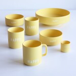 DESIGN LETTERS Porcelánový hrnček Yellow Happy 300 ml