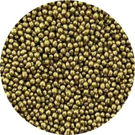Cukrové perličky zlaté prémiové metalické 2 mm 1 kg - I LOVE CAKES - I LOVE CAKES