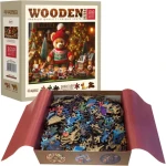 Wooden City Drevené puzzle Vianočný medvedík 1010 dielikov