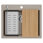 Quadron Quadron - Granitový drez KURT 110 WORKSTATION BEIGE ZLE-09040