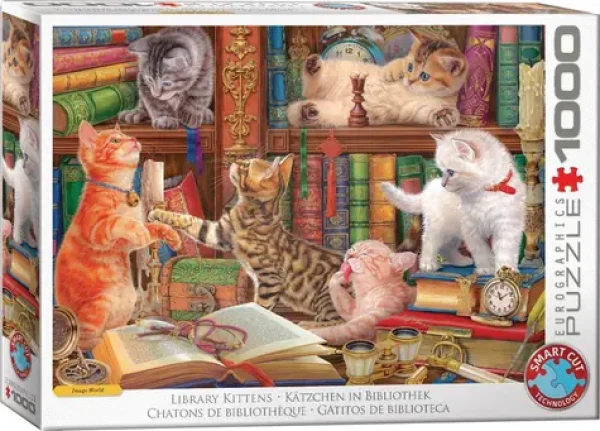 EUROGRAPHICS Puzzle Mačacia knižnica