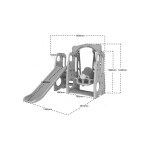 Mamido Detská záhradná šmykľavka s hojdačkou 3v1 modro-žltá