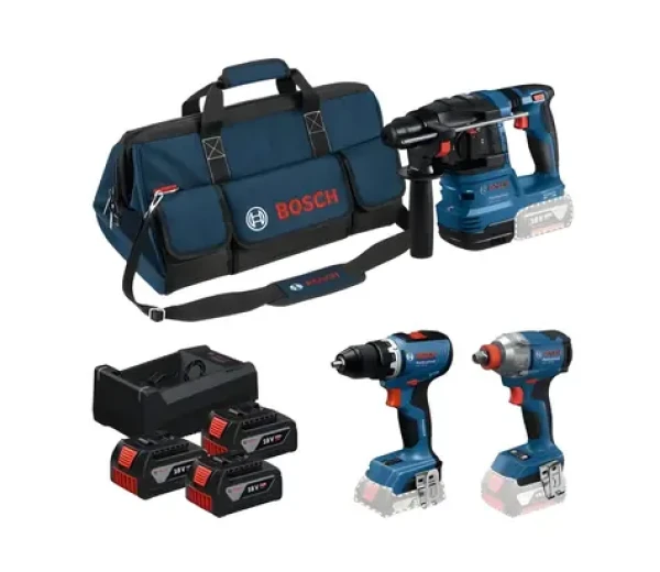 BOSCH / Sada aku náradia / 18V / GBH 18V-22 + GSR 18V-65 + GDX 18V-285 / 3x 5,0 Ah / taška (0615A50093)