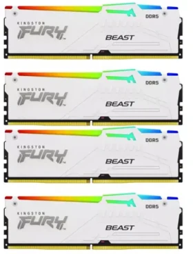 Kingston Fury Beast White RGB 128GB (4x32GB) DDR5 5600MHz / CL40 / DIMM / XMP (KF556C40BWAK4-128)