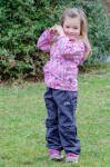 Dievčenská jarná/jesenná bunda s potlačou a kapucňou, Pidilidi, PD1092-03, ružová - 80/86 | 12-18m