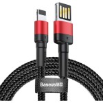 Baseus CALKLF-G91 Kábel USB-A (M) - Lightning (M) 1 m čierno-červený (CALKLF-G91)