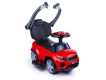 Mamido Mamido Odrážadlo Sport Car s tyčou na tlačenie 3v1 GUMOVÉ kolesá červené
