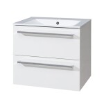 Mereo Bino, kúpeľňová skrinka s keramickým umývadlom 61 cm, biela CN660