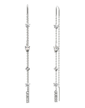 Guess Dlhé náušnice s kryštálmi Wonderlights JUBE04412JWRHT/U