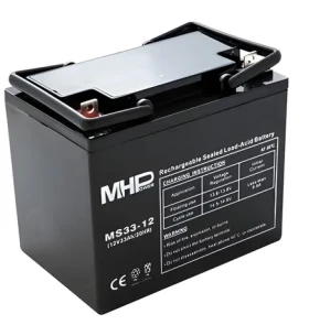 MHPower olovený akumulátor AGM 12V/33Ah / Olovený akumulátor / AGM / 12 V / 33 Ah / Terminál L2 (MS33-12)