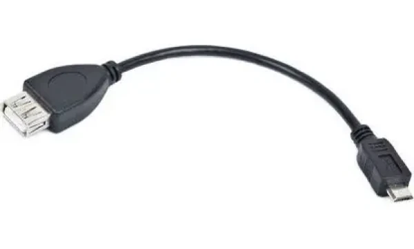 Lanberg Micro-USB na USB-A OTG čierna / Redukcia USB / USB 2.0 / 0,15 m (OEM-0006)
