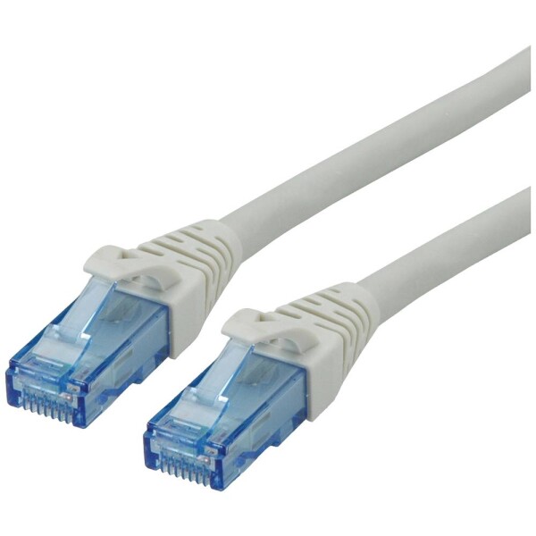 Roline 21.15.2700 RJ45 sieťové káble, prepojovacie káble CAT 6A U/UTP 0.50 m sivá netienený, bez halogénov, samozhášavý 1 ks; 21.15.2700