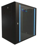 Extralink nástenný rozvádzač 12U 600×450 čierna / Nástenný rozvádzač / 19" / Sklenené dvere / Nosnosť 60 kg (EX.7263)