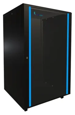 Extralink 27U/800x800 stojanový čierna / 19" rozvádzač / sklenené dvere / nosnosť 600 kg (EX.14404)
