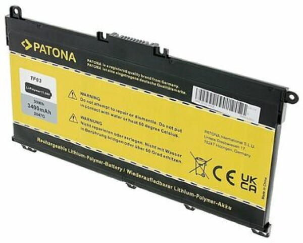 PATONA batéria pre ntb HP Pavilion 14-BF/15-CC 3400mAh / Li-Pol / 11.55V / TF03XL (PT2847)