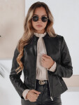 Dámska kožená bunda čierna FashionStreet TY5201 L