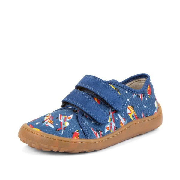 Chlapčenské plátené barefoot tenisky CANVAS BLUE ELECTRIC Froddo G1700440-5 - 25