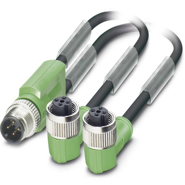 Sensor/Actuator cable SAC-3P-M12Y/2X0,6-PUR/M12FR B 1669000 Phoenix Contact; 1669000