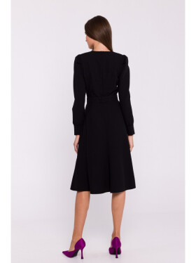 Roztiahnuté šaty S378 čierne - Stylove S