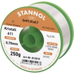 Stannol Kristall 611 Fairtin spájkovací cín bez olova bez olova Sn99,3Cu0,7 REM1 250 g 0.7 mm; 813018