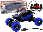 Mamido Elektrické autíčko terénne s ovládaním na diaľku R/C 1:18 v modrej farbe.