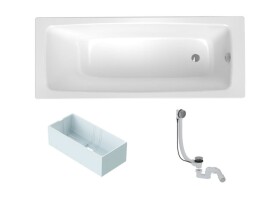 Obdĺžniková vaňa SAT Feel 160x70 cm smaltovaná oceľ ľavá aj pravá SATBVFEEL1601 SATBVFEEL1601