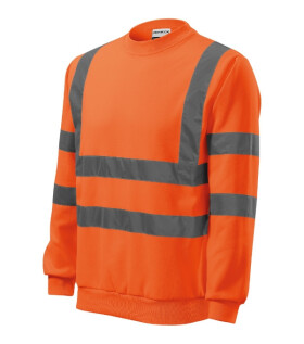 HV Essential unisex fluorescenčná oranžová mikina L