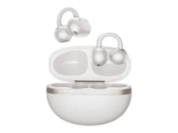 QCY Crossky C50 biela / Bezdrôtové slúchadlá s mikrofónom / Bluetooth 6.0 / IPX5 / dobíjací box (C50 white)