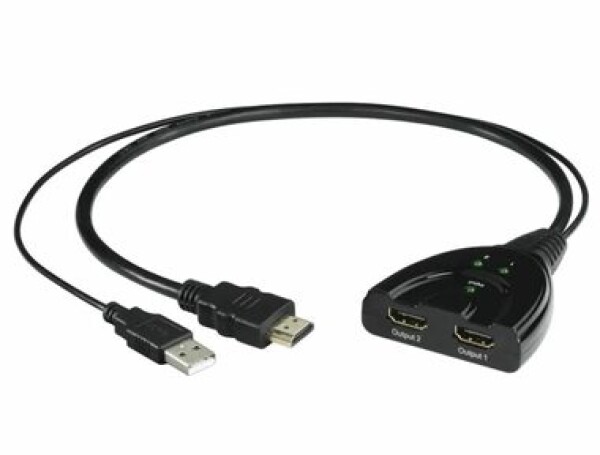 Hama 121776 HDMI rozbočovač 1x2 čierna (121776-H)