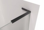 CERANO - Sprchová zástena Walk-in Onyx L-pravá vzpera - 8 mm + polička/držiak na uteráky - čierna matná, mliečne sklo - 80x200 CER-8050BD1018