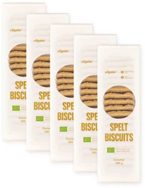 Vilgain Špaldové sušienky BIO – 5× kokos 100 g