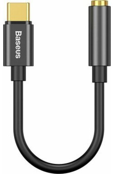 Baseus redukcia USB-C na 3.5 mm Audio Jack L54 (F) čierna / 9 cm (CATL54-01)