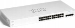 Cisco Cisco CBS220-24T-4X-EU-RF łącza sieciowe Zarządzany L2 Gigabit Ethernet (10/100/1000) Biely