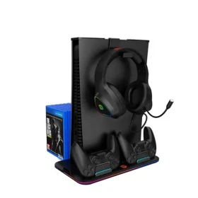 Canyon CND-CSPS5B čierna multifunkčný chladiaci stojan pre PS5 nabíjanie 2 PS5 ovládačov / RGB podsvietenie (CND-CSPS5B)